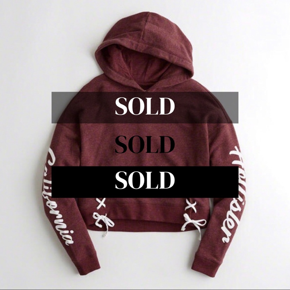 ⛔️SOLD⛔️Lace Up Cropped Hoodie